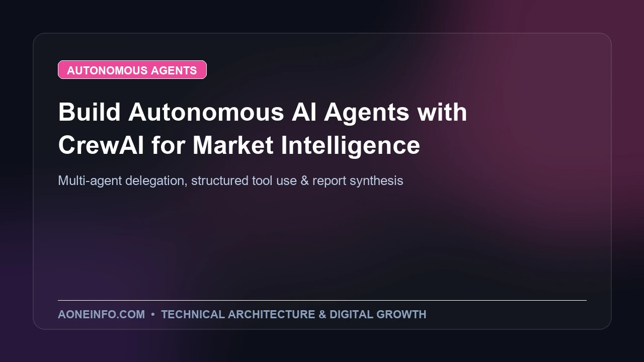 Building multi-agent autonomous AI workflows with CrewAI for competitive market intelligence