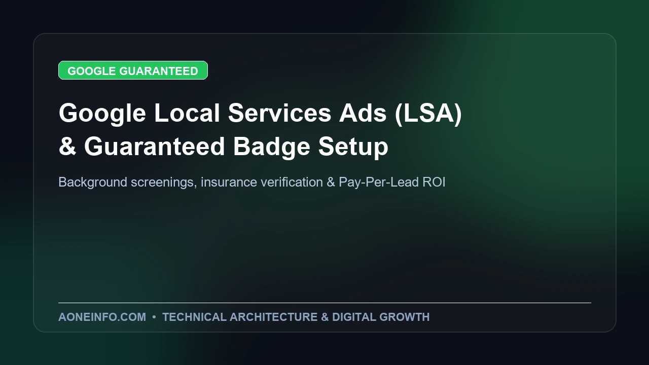 Google Local Services Ads LSA setup guide and Google Guaranteed badge verification