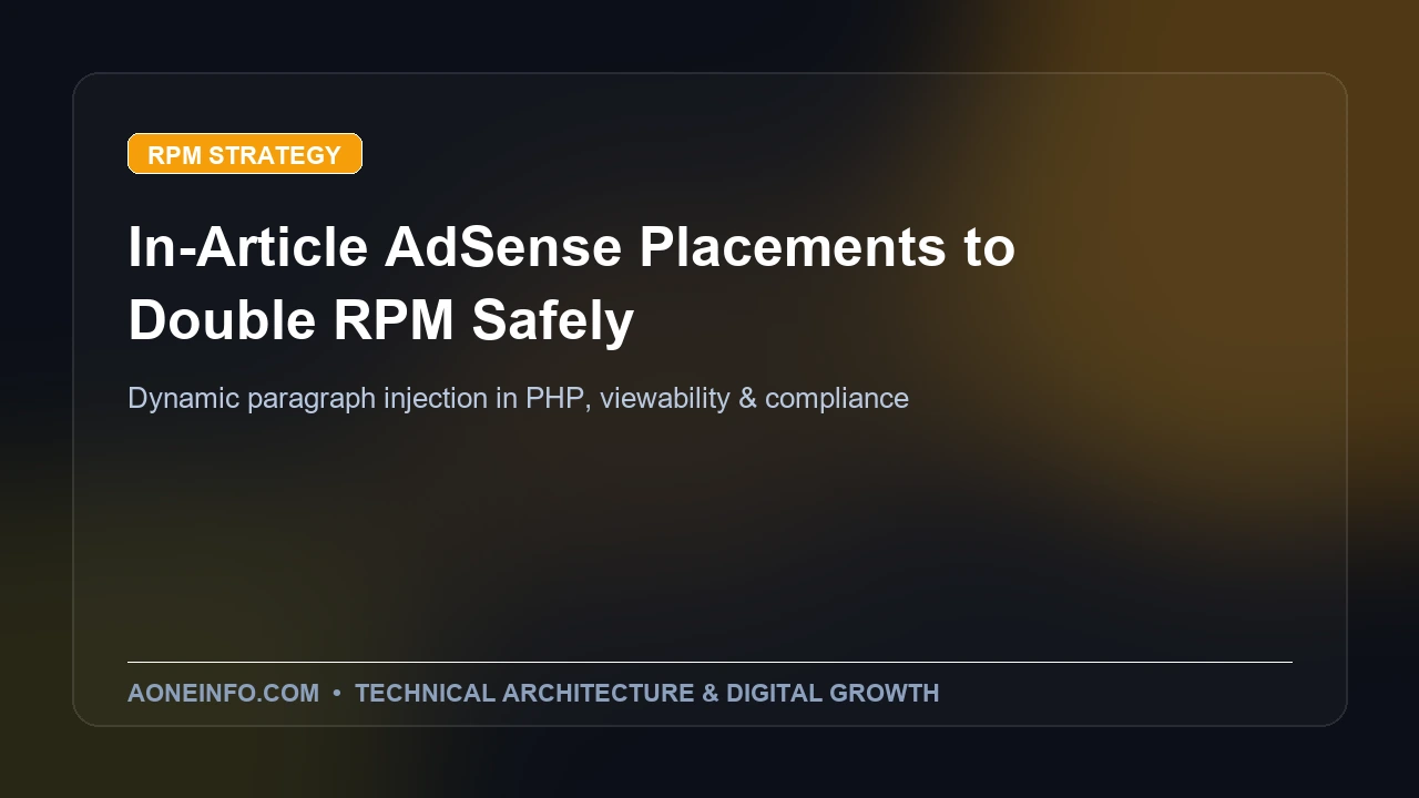 In-article AdSense placement strategies to double page RPM without policy violations