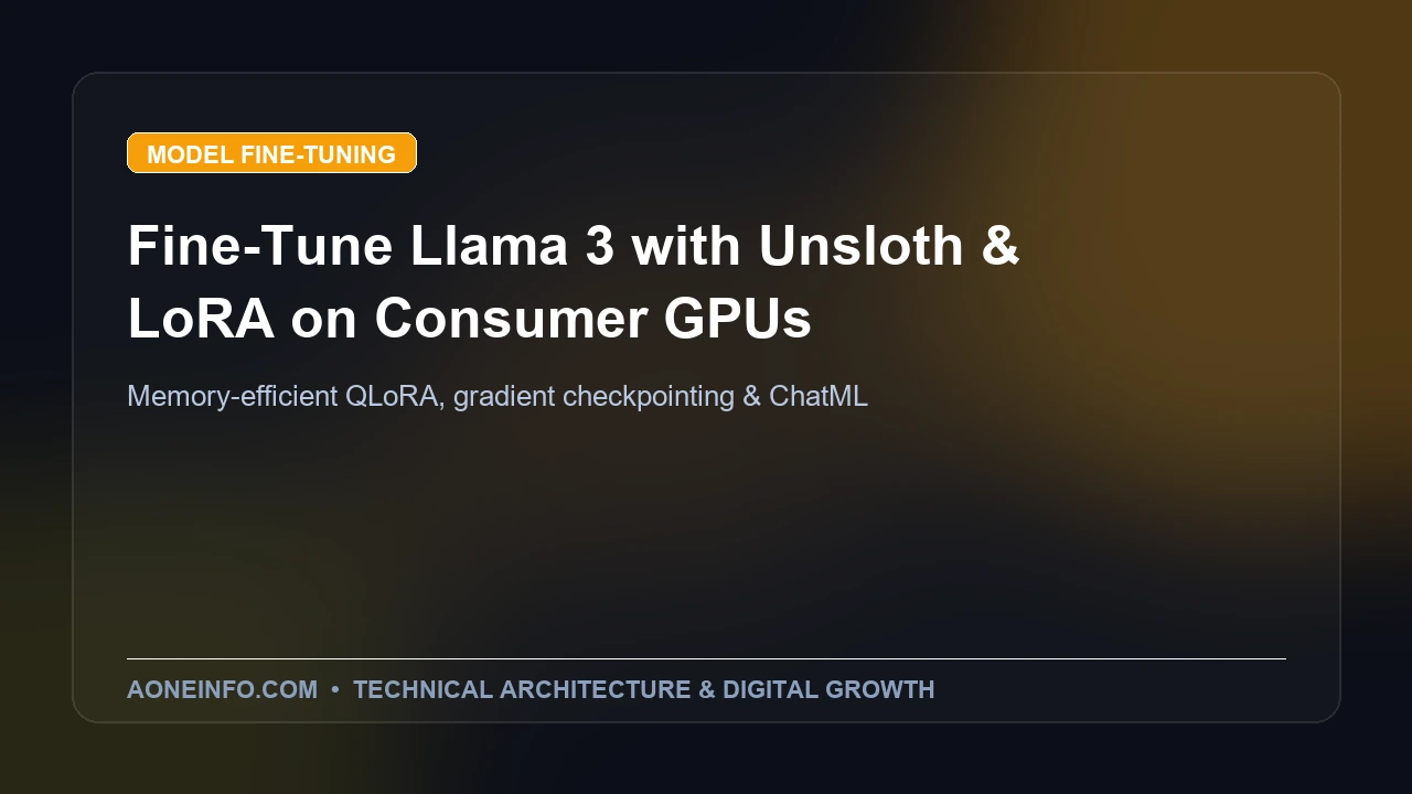 Fine-tuning Llama 3 open source model using Unsloth and QLoRA on a single consumer GPU