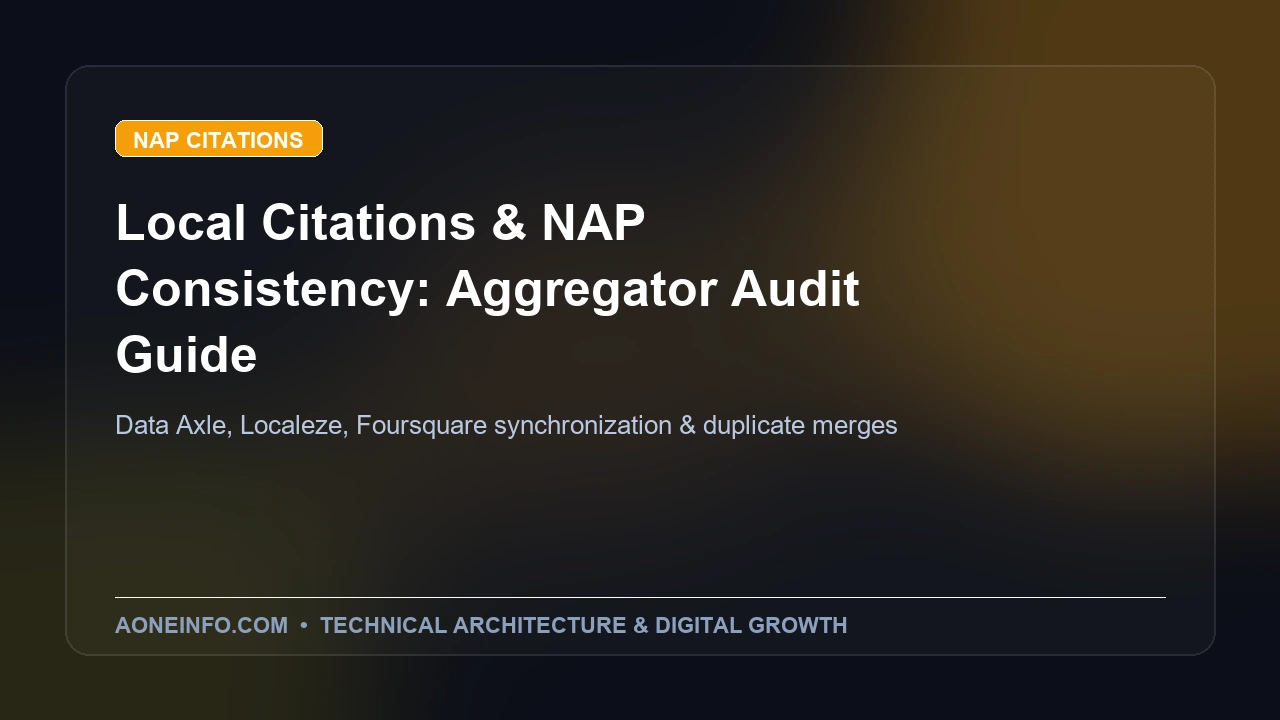 Local citations and NAP consistency audit across Data Axle Localeze and Foursquare