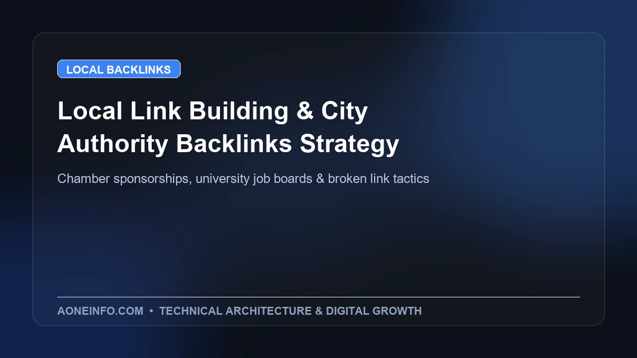 Local link building tactics to earn high authority regional and city backlinks