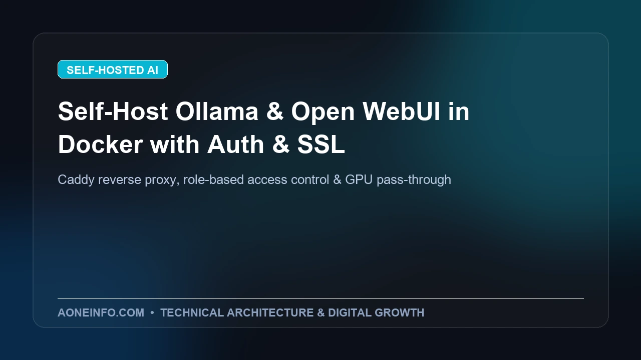 Self-hosting Ollama and Open WebUI in Docker with reverse proxy SSL and authentication