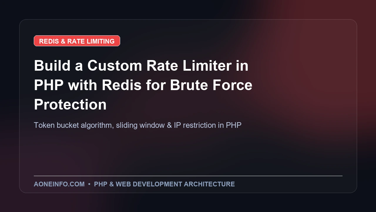 PHP custom rate limiter using Redis to stop brute force login attacks