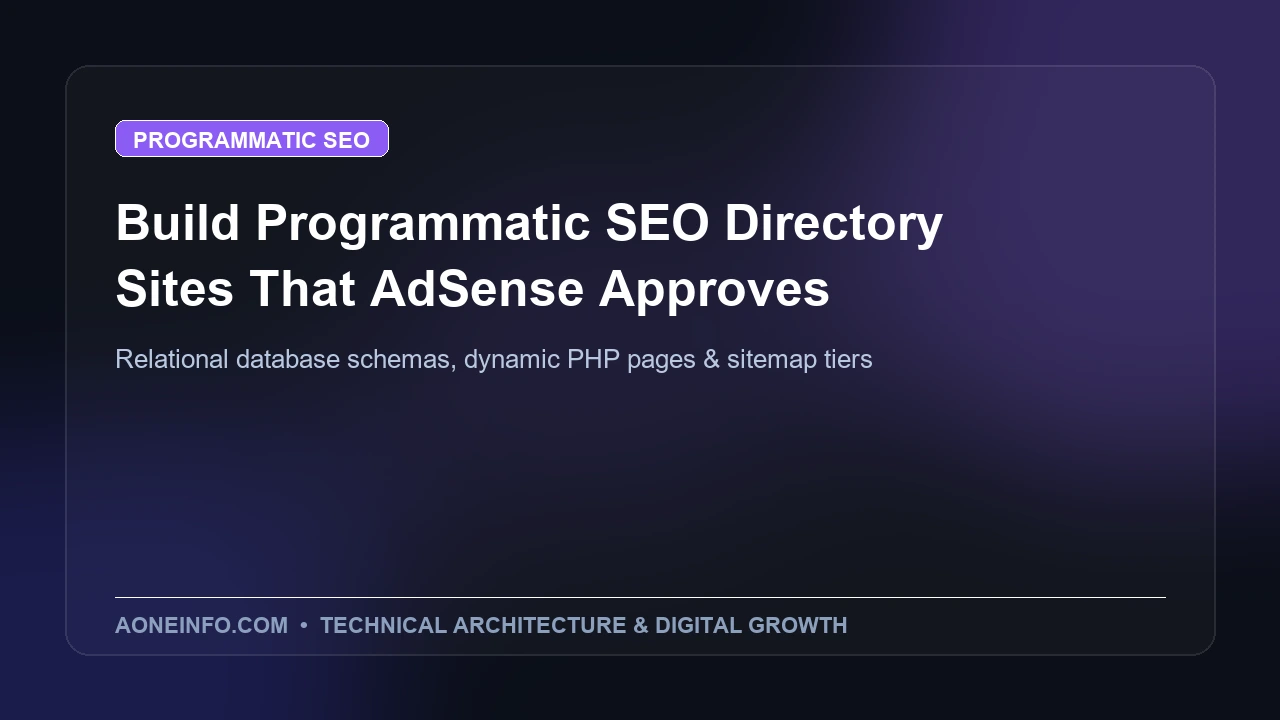 Building programmatic SEO directory sites approved by Google AdSense without scaled abuse penalties