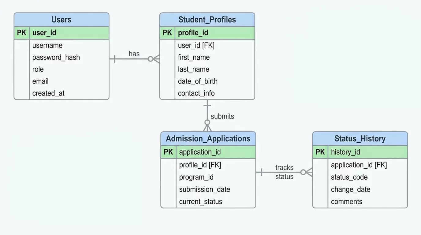 Database Schema For Student Admission System 3 Database Schema for Student Admission System
